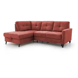 sit & more Ecksofa Valona Stoff Cherry