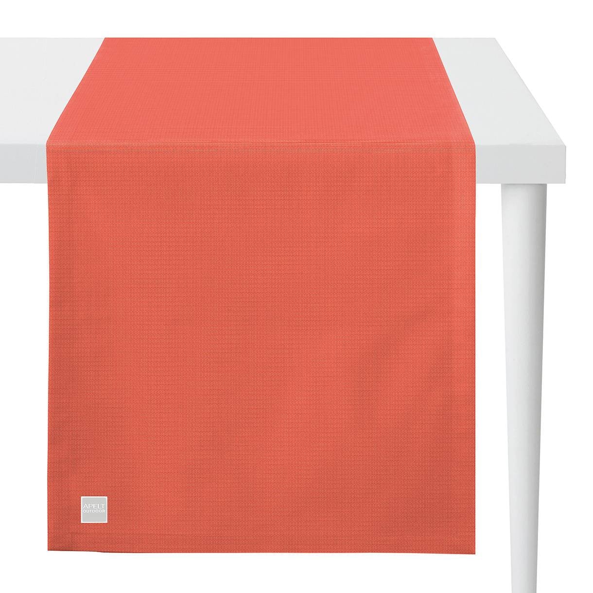 home24 Tafelloper Gundaroo rood/koraal geweven stof B: 46 cm, L: 140 cm