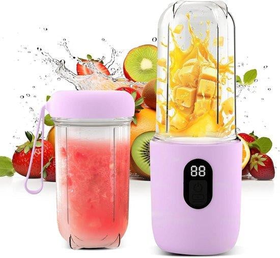 RoserRose Draagbare Blender Fruit Mixer Paars - 500 ml