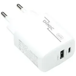5x Dinic USB C+A Ladeadapter 20W weiss (20 W, 2 Ports), USB Ladegerät, Weiss