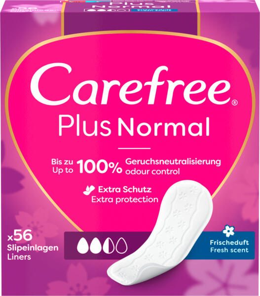 Carefree Slipeinlagen Plus Normal mit Frischeduft für Slip, 56 St. 5284252000