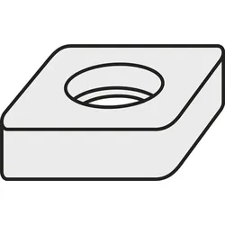 Pramet Wendeplatten-Unterlegscheibe ISO SSN 170512:GJ11 Brutto-G.17,1g Farbe Silber