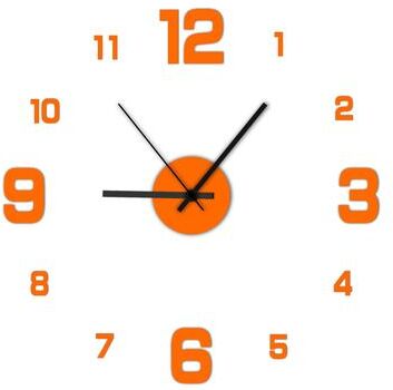 Daily Discovery Creative Frameless DIY Wall Clock, Silent Wall Decor Clock, Modern Home Office Decoration gold