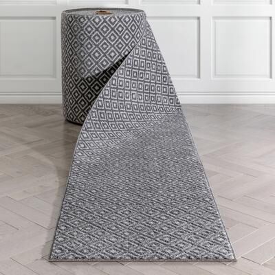 Well Woven Custom Size Runner Malaga Pia Tribal Diamond Hallway Stair Rug