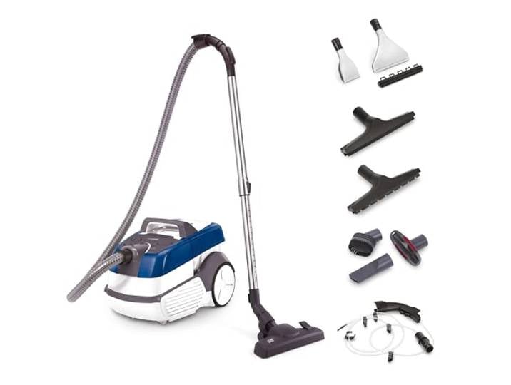 Di4 AquaMax\, Aspirateur Puissant + Nettoyeur de Tapisserie\, Carpet Cleaner + Vacuum Cleaner\, Aspirateur Liquides pour Tapisserie\, Filtre HEPA\, 14 Accessoires\, Détergents Inclus\, 2100 W