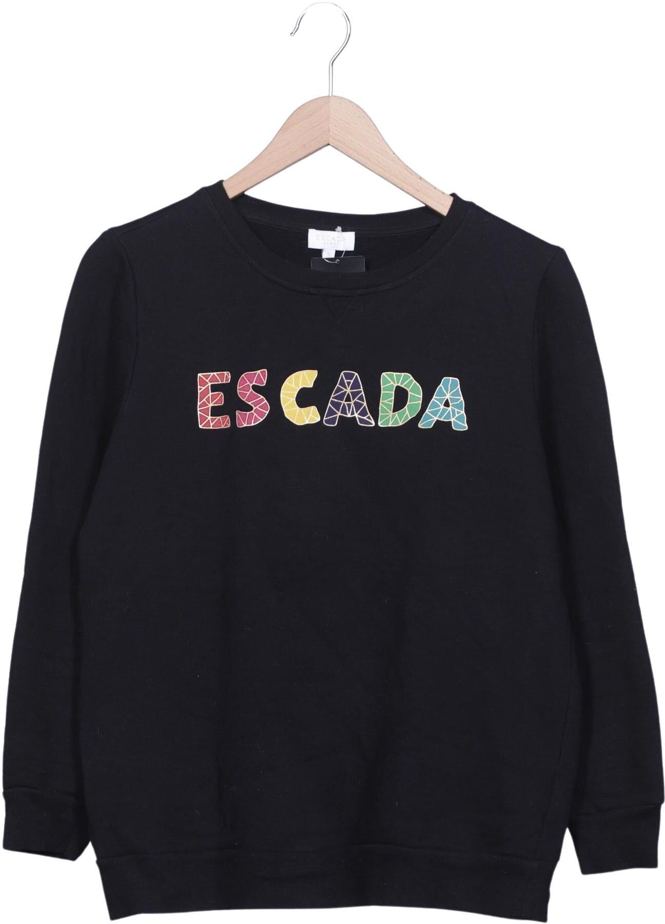 Escada Sport Damen Sweater, Schwarz, Gr. S, Baumwolle - Second Hand
