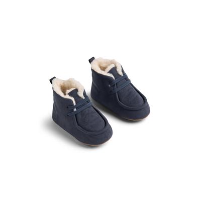 Hausschuh WHEAT "WHEAT Indoor Shoe Mae", Mädchen, Gr. 22, blau (navy), Polyester, unifarben, Schuhe Hausschuh