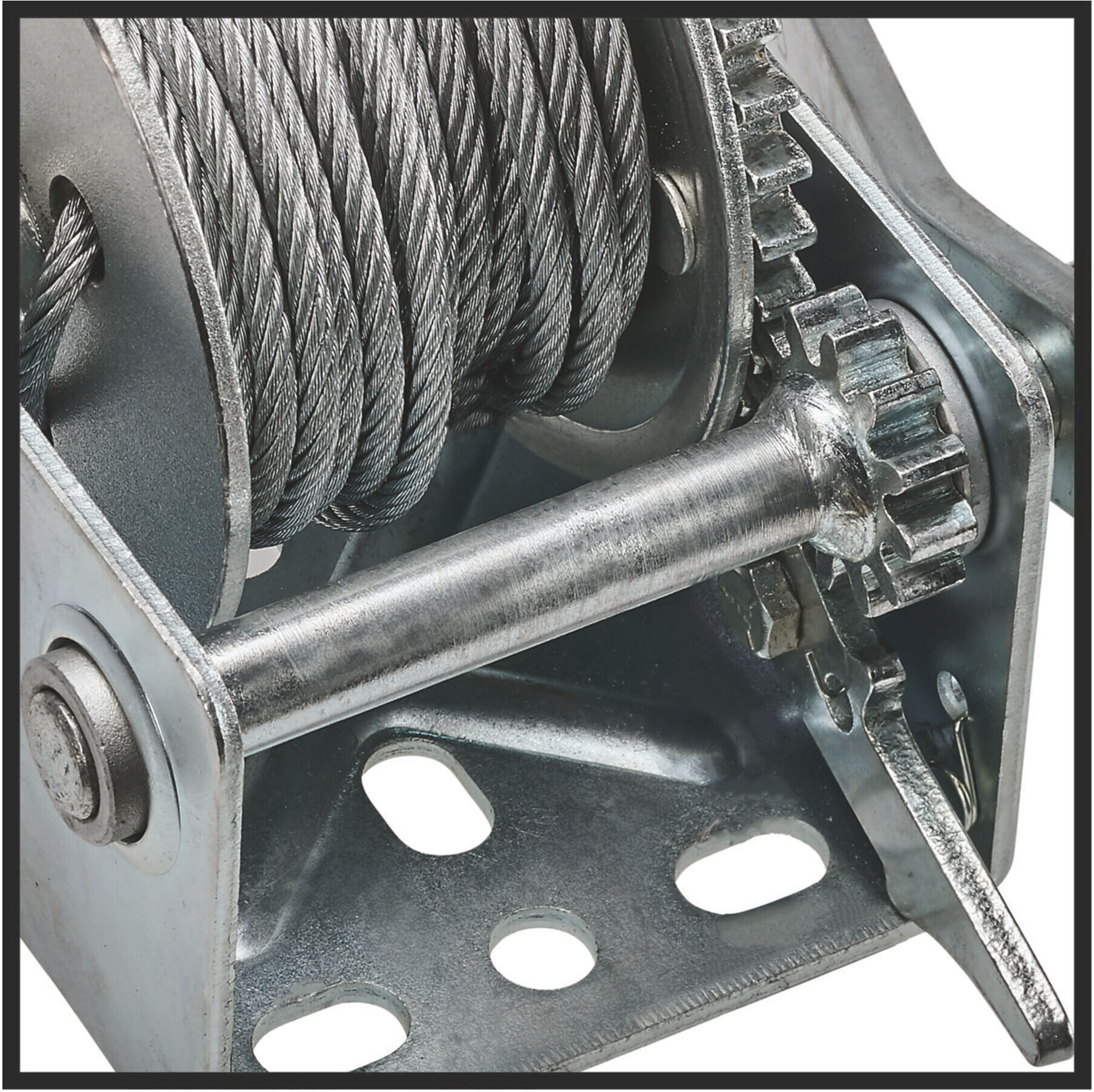 Einhell TC-WI 500 Handseilwinde aus Metall mit Seil und Haken für Lasten bis 500 kg - 2260160)