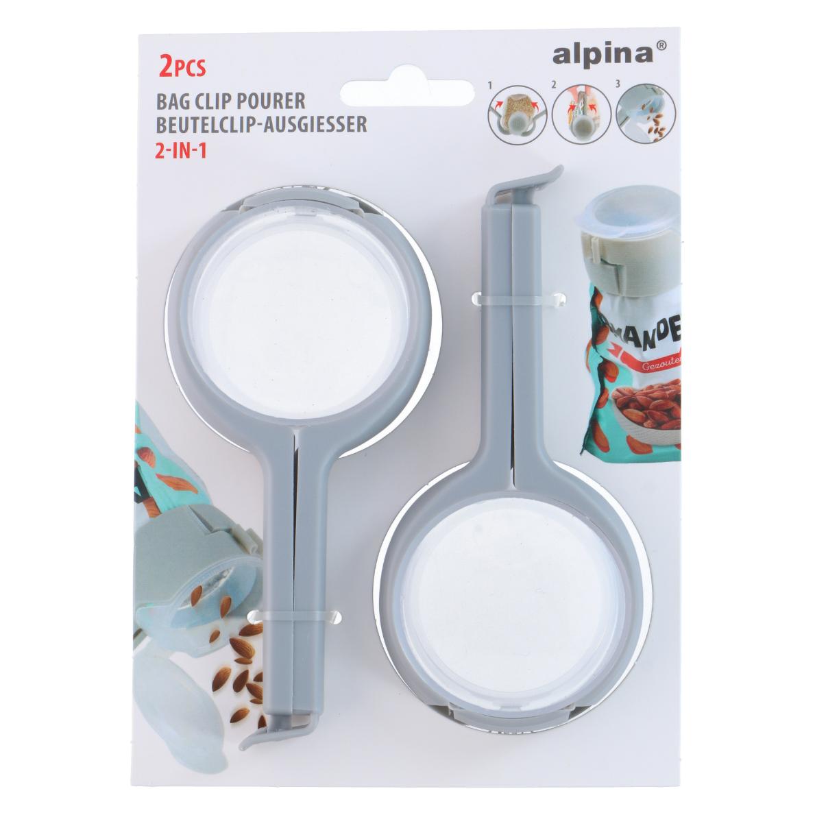 alpina Beutelclip mit Ausgiesser 2-in-1 2er Set (2x) (63887687)