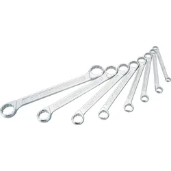 HAZET Doppel-Ringschlüssel Sätze Außen-Doppel-Sechskant-Tractionsprofil 6 x 7 – 21 x 22, Remscheid-Halter 8-teiliges Set - 610N/8RS