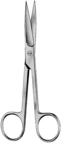 Tesoura Cirurgia Reta Ponta Aguda / Aguda Kinefis 11,5 cm, 14,5 cm e 18 cm