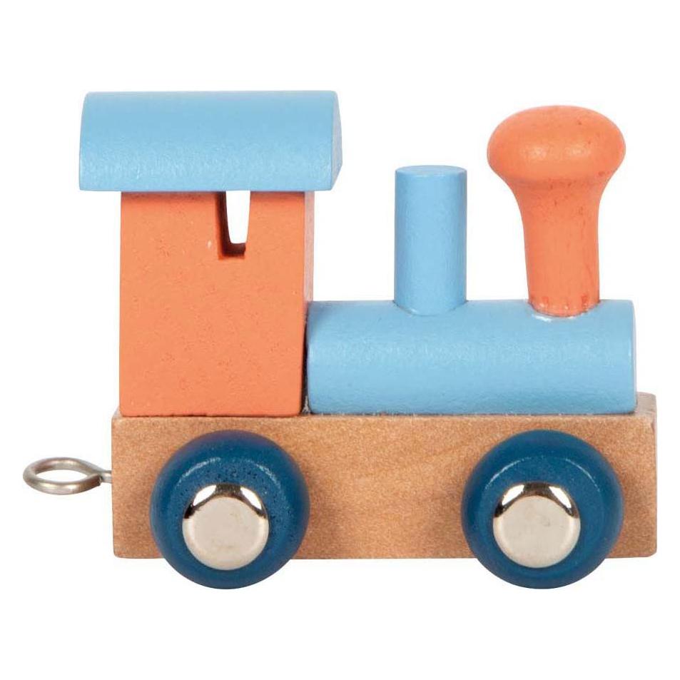 small foot - Holzbuchstabenzug Polar - Lokomotive Lachsrosa - 12 Stück (61235129)