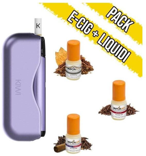 Brand Vari Kiwi Starter Pack Tabacco - E-Cig + 3 Liquidi Pronti 10ml Vaporart