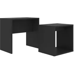 Helloshop26 - Couchtisch-Set 48 x 30 x 45 cm schwarzes Holzwerkstoff 02_0042104