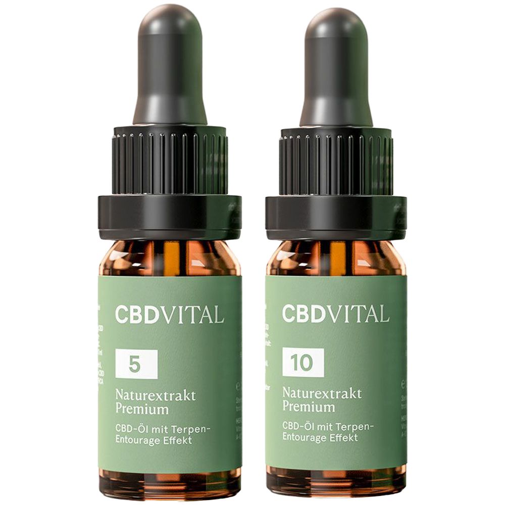 Naturextrakt Premium 10% CBD Vital Tropfen + 5% 1 St Öl