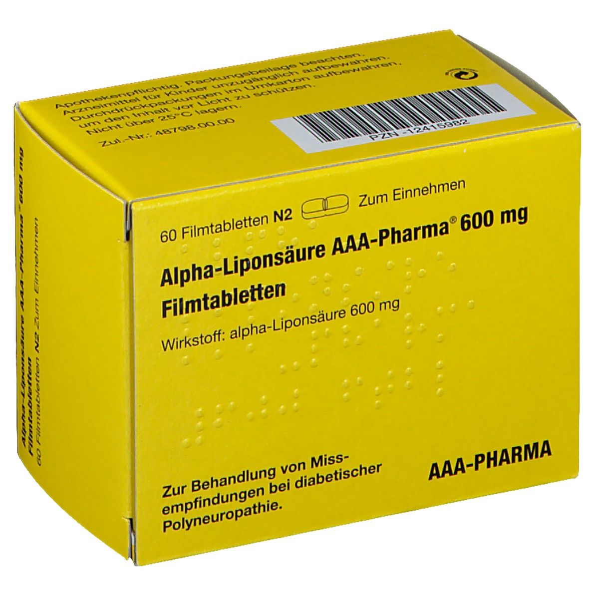Alpha Liponsäure Aaa- Pharma 600 mg Filmtabletten 60 St