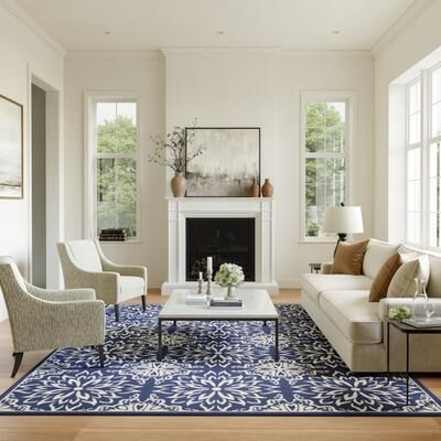 Nourison Jubilant Floral Medallion Area Rug