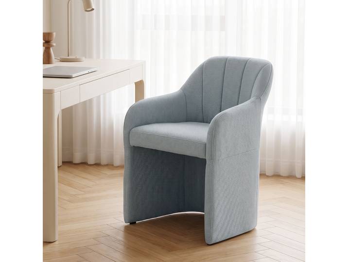 HOMCOM Fauteuil Moderne Salon Coussin Épais Gris