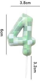 Uplifted Goods Green Theme Digital Birthday Cake Candle Set 4