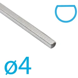 Makeblock Achsen abgeflacht, 4 mm - Länge: 128 mm