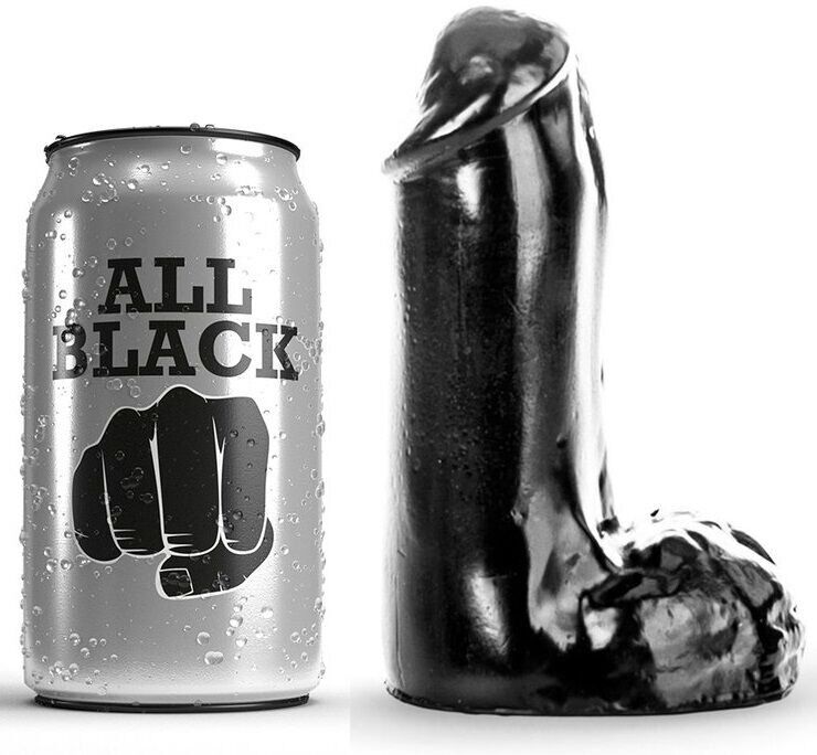 all black dildo tout noir 13cm