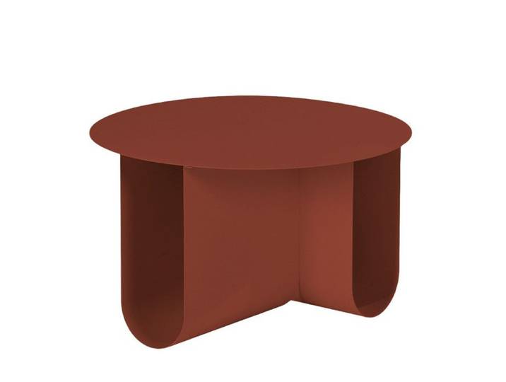 Blum - Table basse ronde en métal ø60cm - Bordeaux