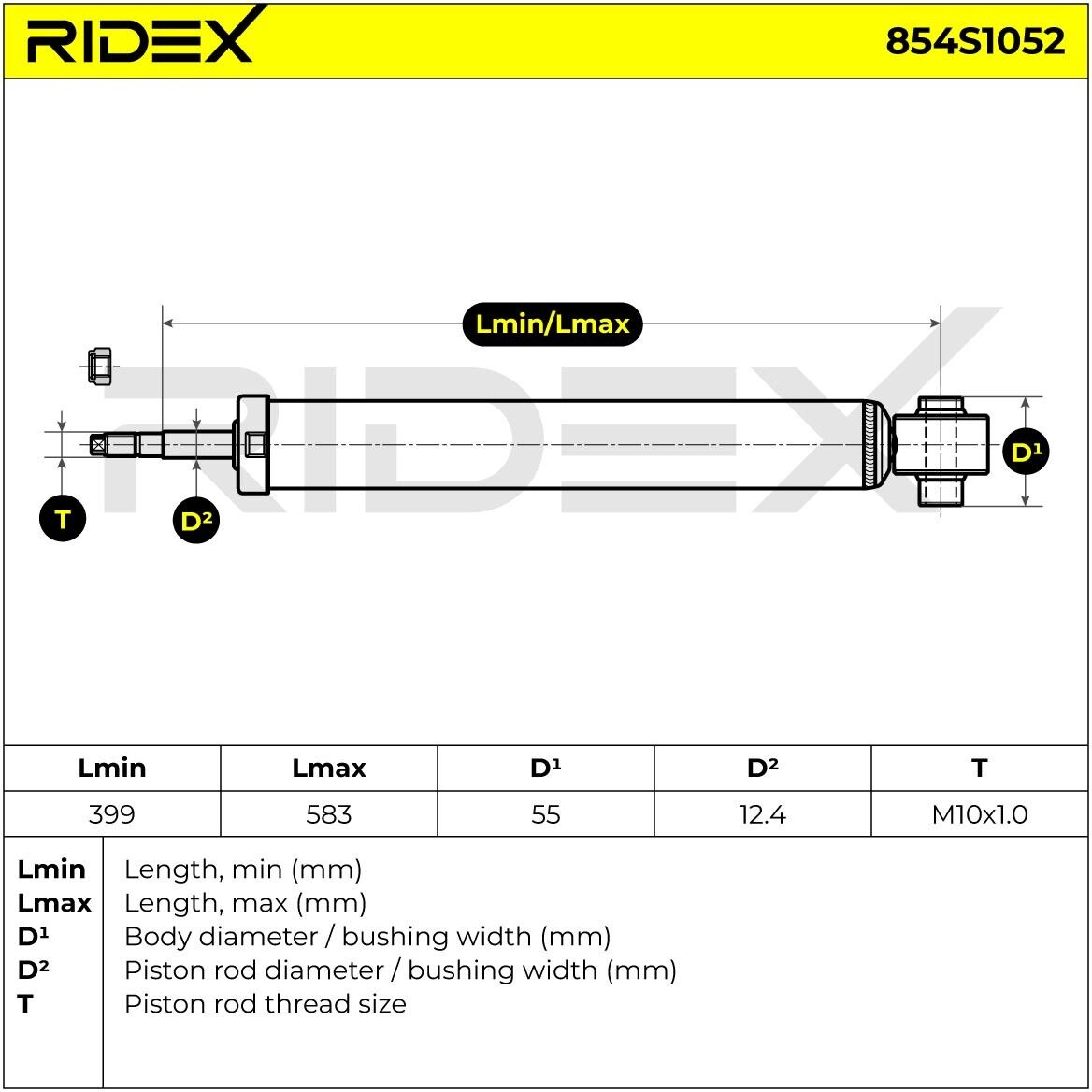 RIDEX 854S1052 Shock absorber