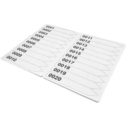 CombiCraft Stecketiketten mit Nummerierung 0001-0100, 20x120mm, 200μ - 100 Stück