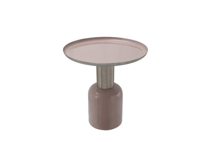 Beistelltisch Art Deco Silberfarben/Altrosa