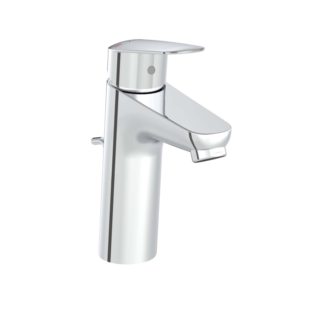 VitrA Flow Round Einhebel-Waschtischmischer mit Ablaufgarnitur Niederdruck Höhe 18 Chrom,A43526ND A43526ND