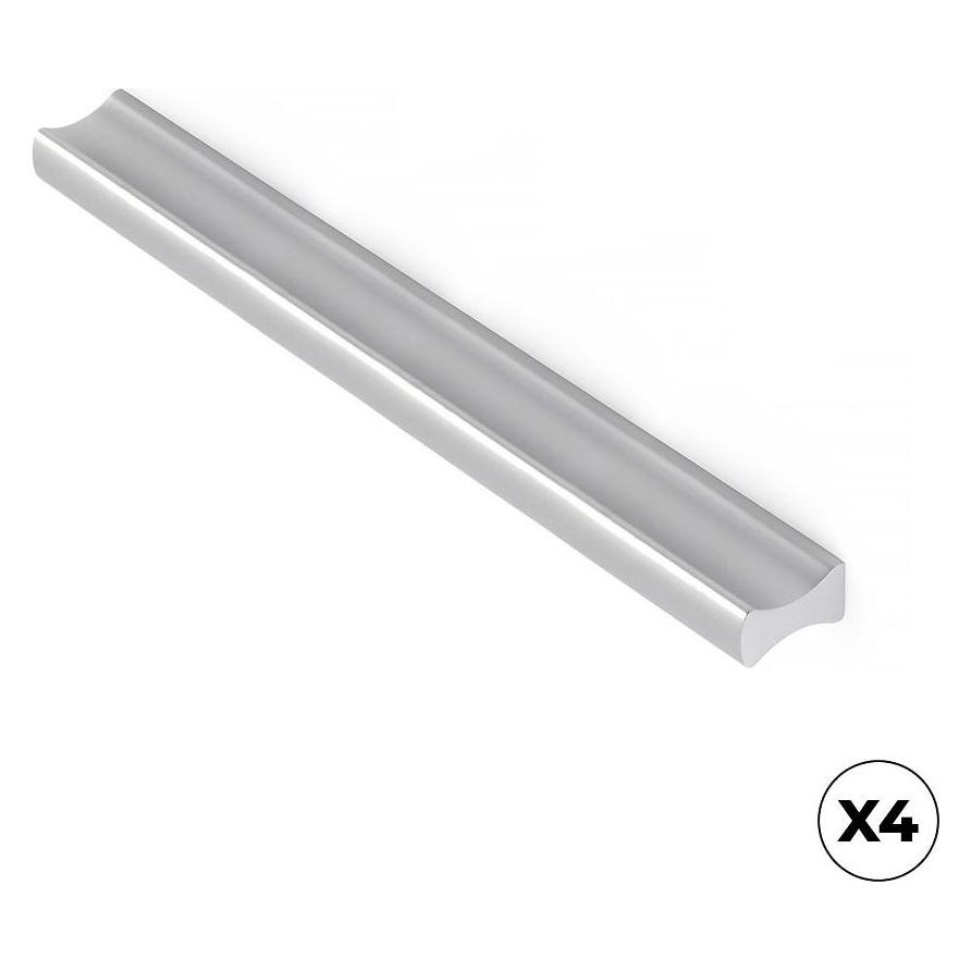 REI Aluminum furniture handle, model 2279, with a matte anodized finish, 128 mm, blister 4 units (70247145)
