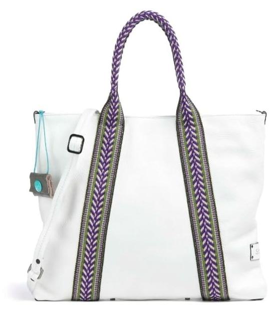 Schultertasche aus gehämmertem Leder mit verstellbarem Tragegurt