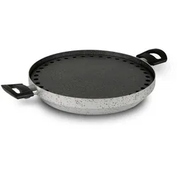 Mamù Grillpfanne, antihaftbeschichtet, Aluminium, PFOA-frei, kratzfest, Made in Italy, Ø 32 cm
