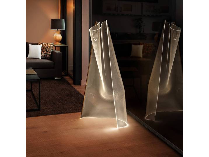 Schuller Valencia Designer Stehlampe Velos, klar / transparent, für Wohn- / Esszimmer, Kunststoff, Design