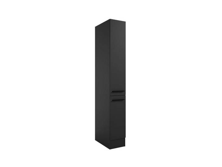 P & B Apothekerschrank, Schwarz, 2 Fächer, seitenverkehrt montierbar, einzeln stellbar, 30x211x57 cm, individuelle Inneneinteilung, Küchen, Küchenmöbel, Küchenschränke, Apothekerschränke