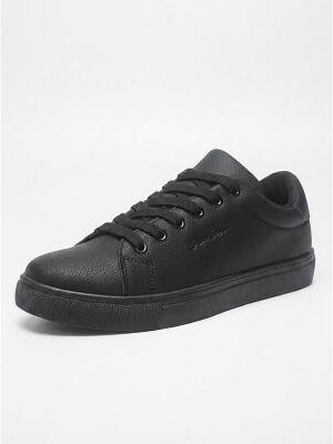 LightInthebox Men's White Music Festival Sneakers - Lightweight Comfort Lace-Up Casual Shoes - Minimalist Low-Top Footwear for Concerts, Outdoor Events, Travel and Everyday Leisure