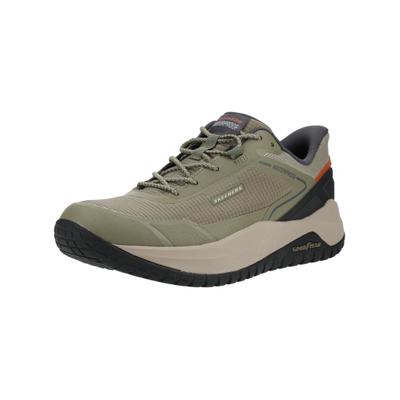 Sneaker SKECHERS "Skechers Sneaker Lederimitat", Herren, Gr. 44, grün (oliv), Lederimitat, Schuhe Sneaker