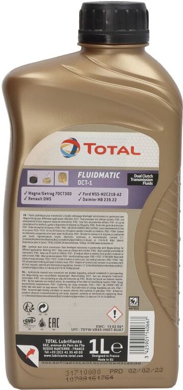 Huile de transmission TotalEnergies 2225525 FLUIDMATIC 1L