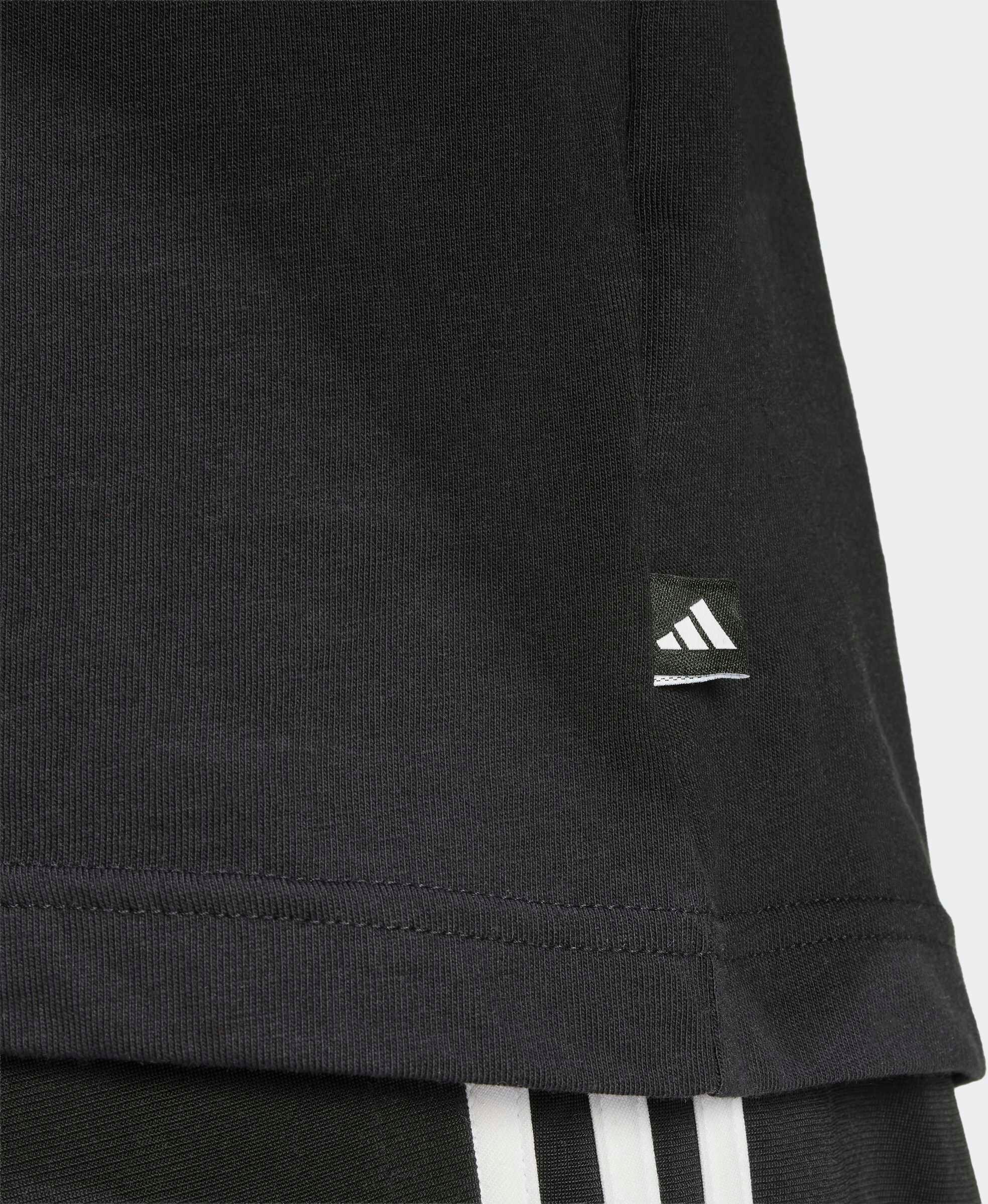 T-Shirt ADIDAS SPORTSWEAR "MINI EMBROIDERY GRAPHIC", Herren, Gr. M, schwarz, Obermaterial: 100% Baumwolle, normal, Rundhals, Shirts T-Shirt schwarz M