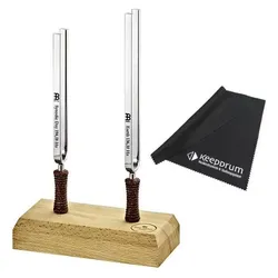 Meinl Sonic Energy Stimmgabel-Set TF-Set-2 Tag und Nacht 2-teilig mit Tuch, Stimmgerät, Silber