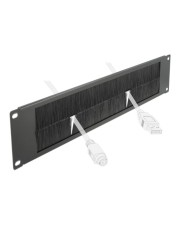 Delock Cable Management Brush Strip Kabelführungspanel mit Bürste Schwarz 2U 48,3 cm 19" (66482)