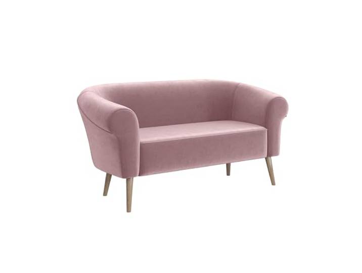MEBLINI Mini Sofa 2-Sitzer für Wohnzimmer - Mini Lounge für Zwei Personen - Küchensofa - Sofa Klein - Emilia - 2 - Rosa Samt