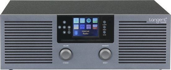 Tangent Radio Fem Tafelradio met CD-speler, Bluetooth en DAB+ FM - Antraciet