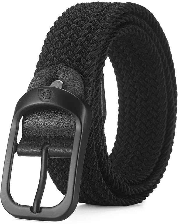 INF Neuer elastischer Herren-Flechtgürtel - 120 cm Schwarz