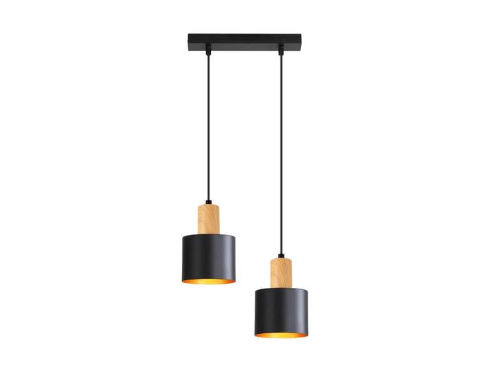 ZMH Pendelleuchte Carvel 28/12/173.5 cm, Schwarz, Metall, Mode, E27, 12x173.5x28 cm, Lampen & Leuchten, Innenbeleuchtung, Hängeleuchten, Pendelleuchten