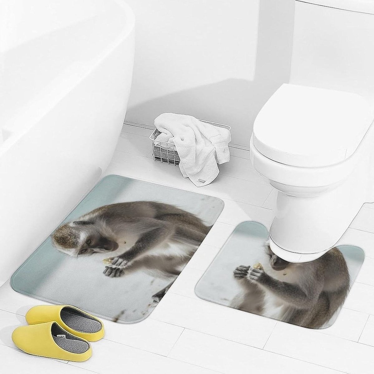 Set van 2 badkamermatten met antislip onderkant - Stijl 5
