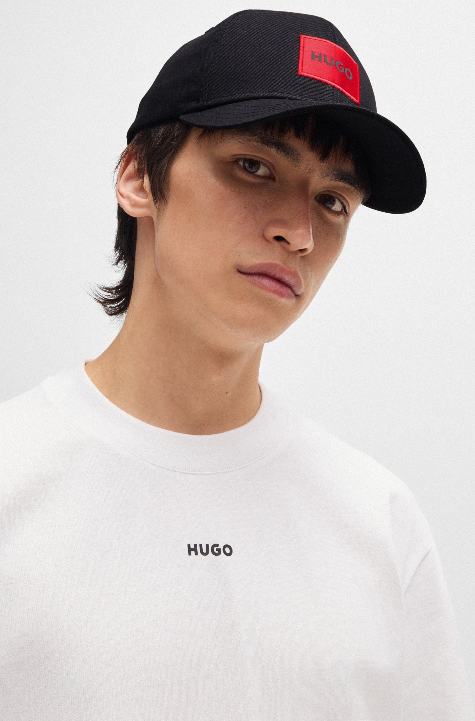 Baseball Cap HUGO "Men-X 581-RL", Herren, schwarz, Twill, Baumwolle, Caps Baseball Cap, mit Markenlogo