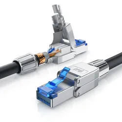Primewire Patchkabel CAT 8 - Gigabit Ethernet LAN Kabel - 40 Gbit/s - S/FTP PIMF Schirmung - Netzwerkkabel - 1m