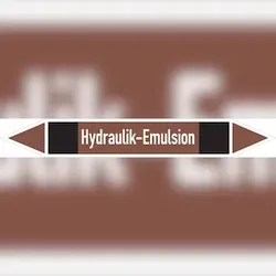 Rohrleitungskennzeichen Hydraulik-Emulsion - 270x37 mm Folie selbstklebend