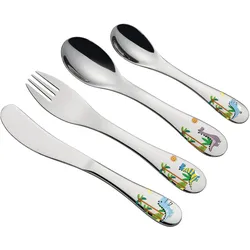 Kinderbesteck cilio DINO - silber
